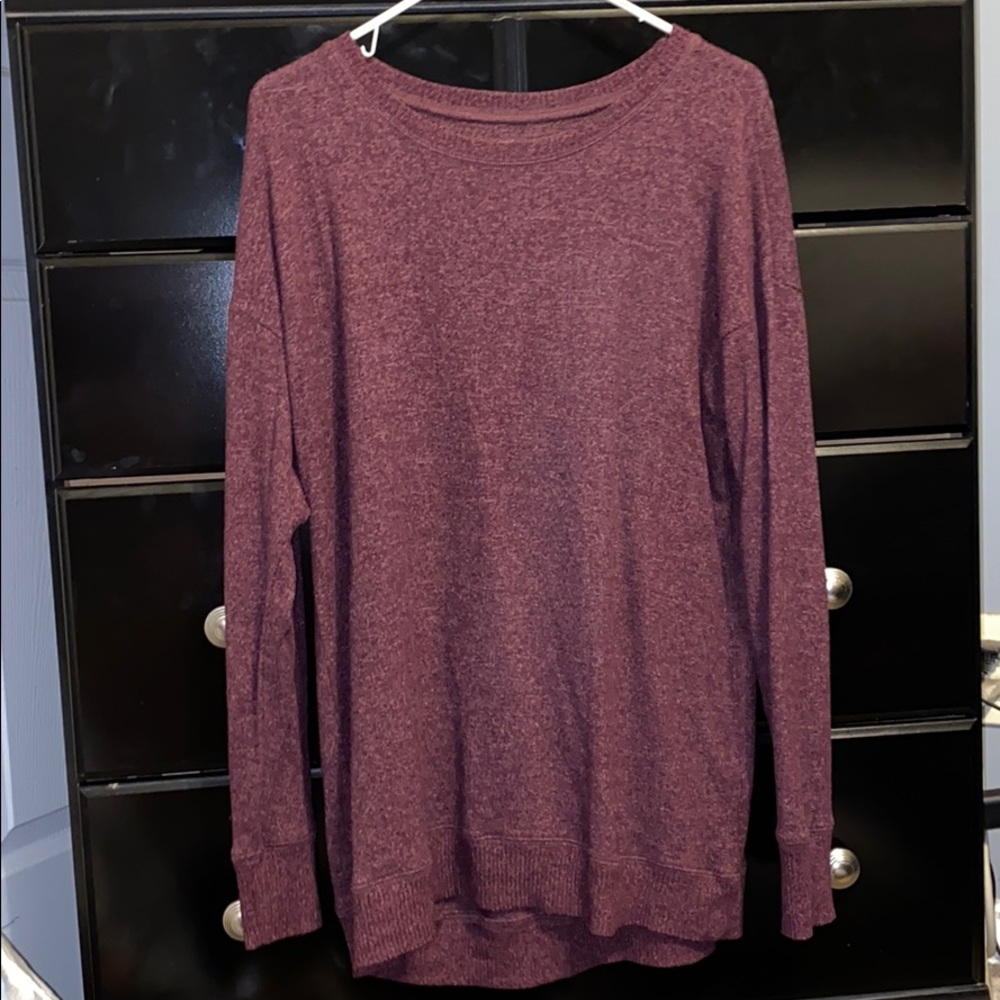 Maroon long sleeve top